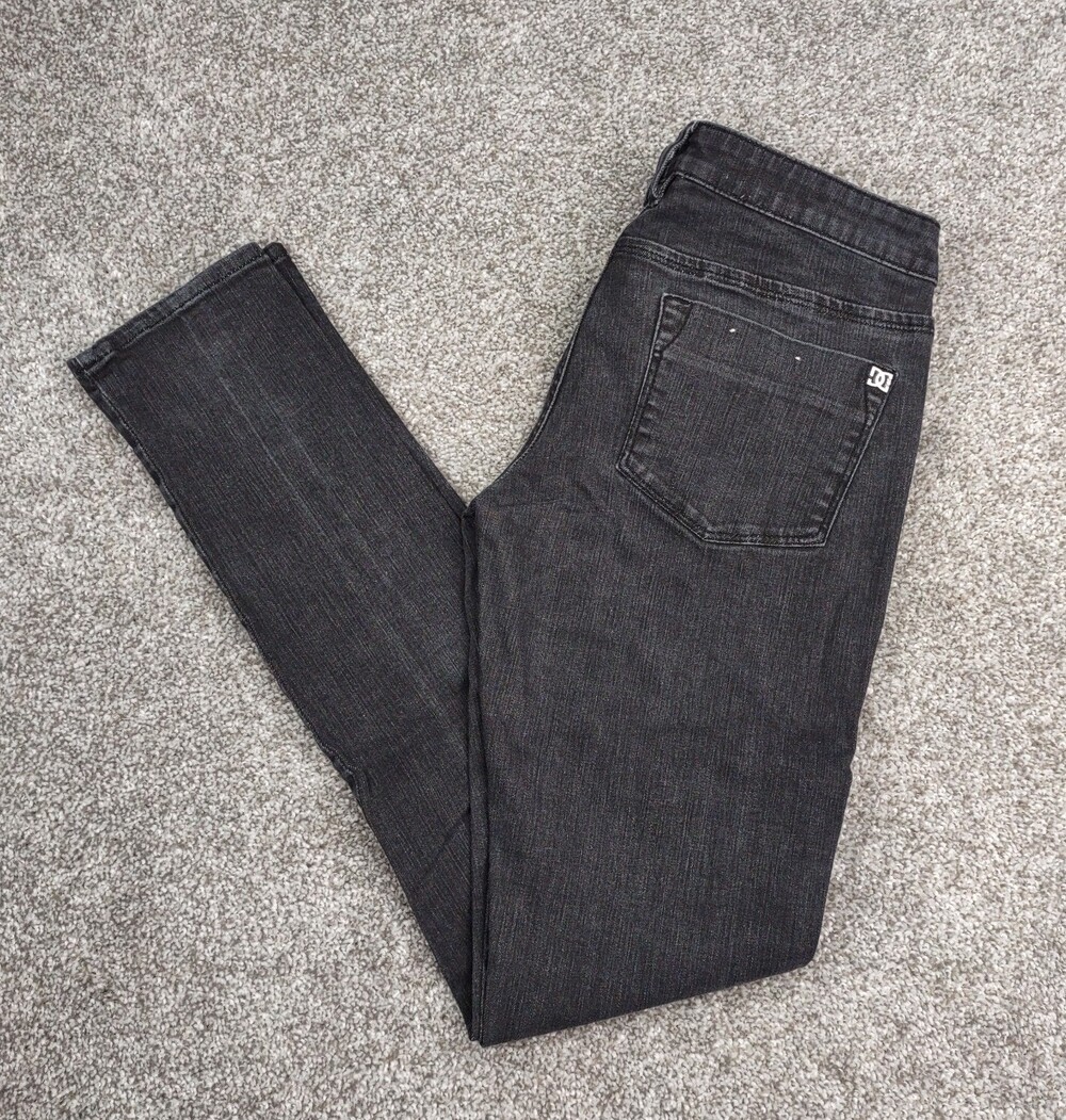 DC Jeans Women Sz 27 Black Legging Stretch Rinse (Actual 30x31) DC Shoes